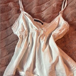 Brandy Melville Cream Lace Trim Camisole